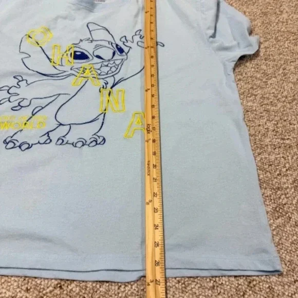 Disney Lilo & Stitch Ohana Means Family Short Sleeve T-Shirt Top XXL 19 - Picture 7 of 8